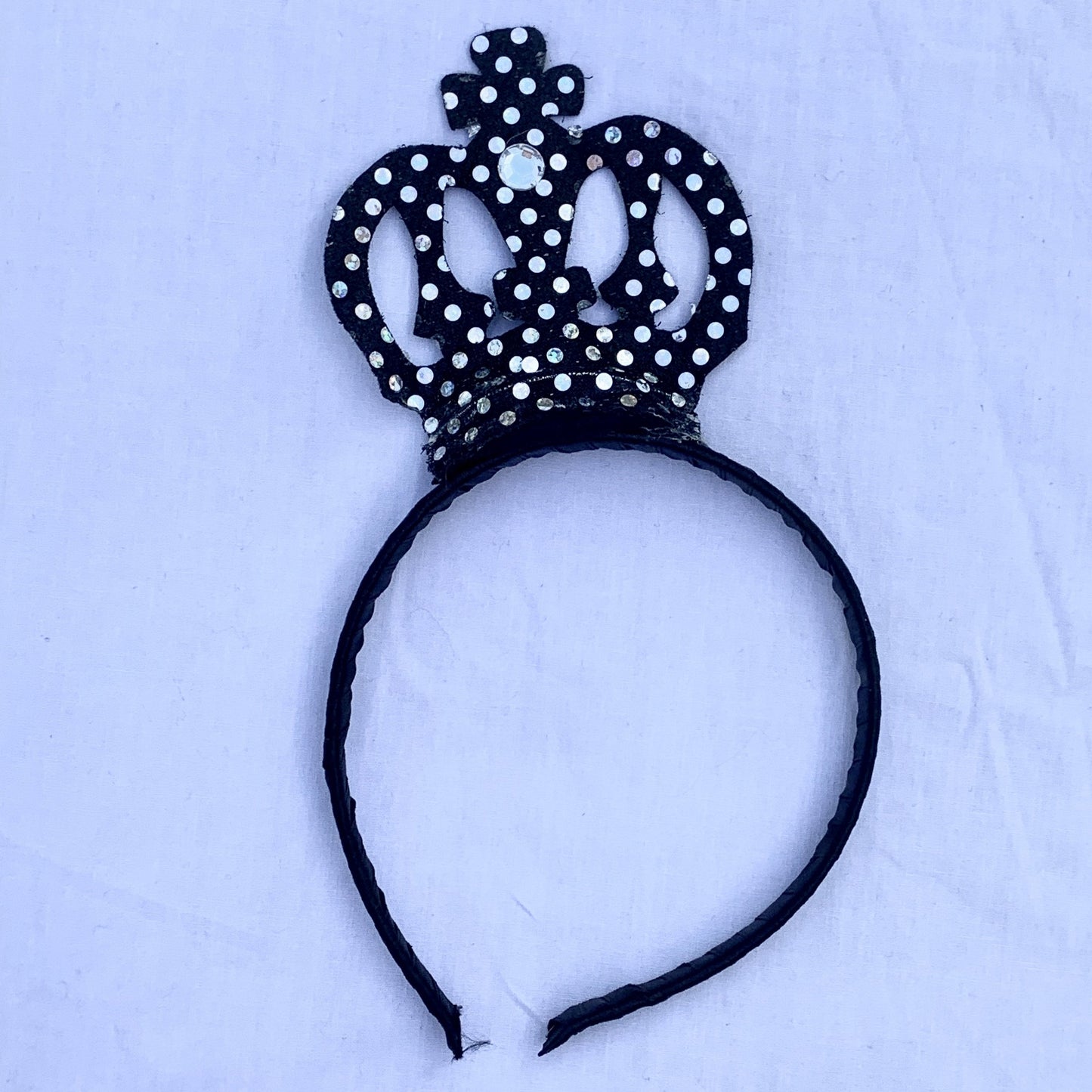 Sequin Crown Black