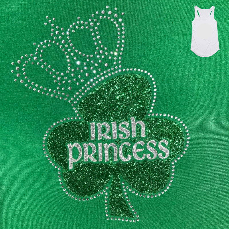 Irish Princess Ladies Green Singlet