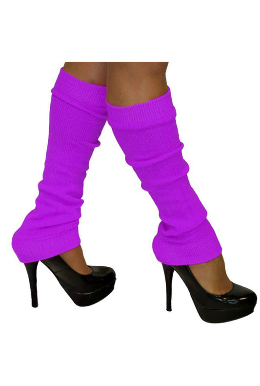 Fluro Purple 80s Leg Warmers