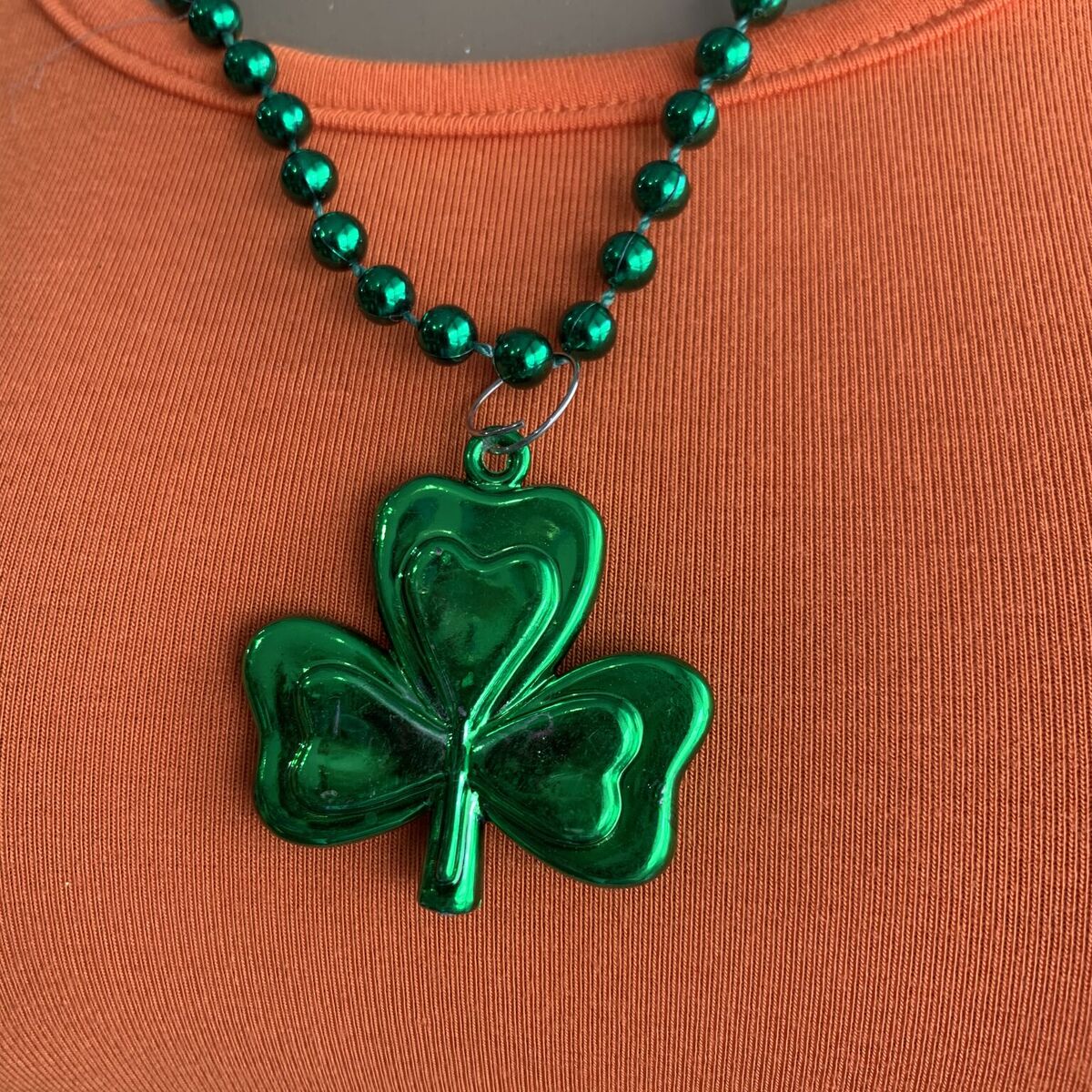 Plastic Shamrock Necklace