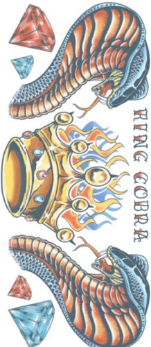 Cobra Temporary Neck Tattoos
