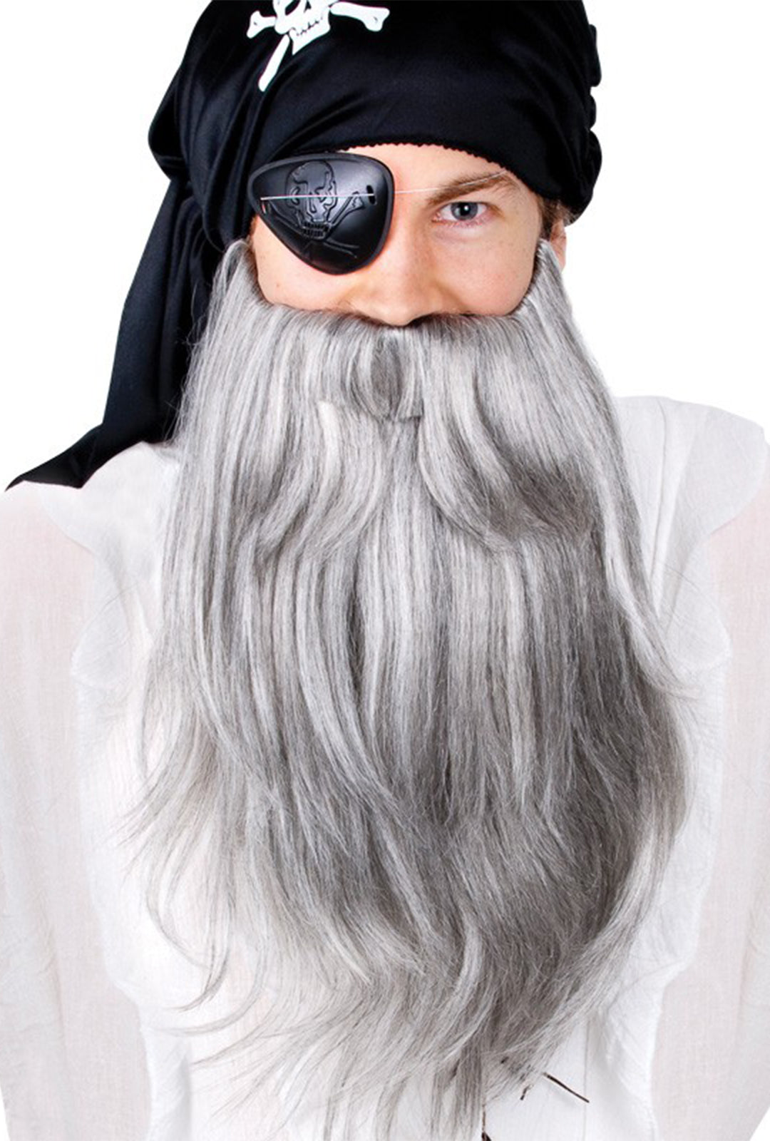 Grey Pirate Beard & Mo