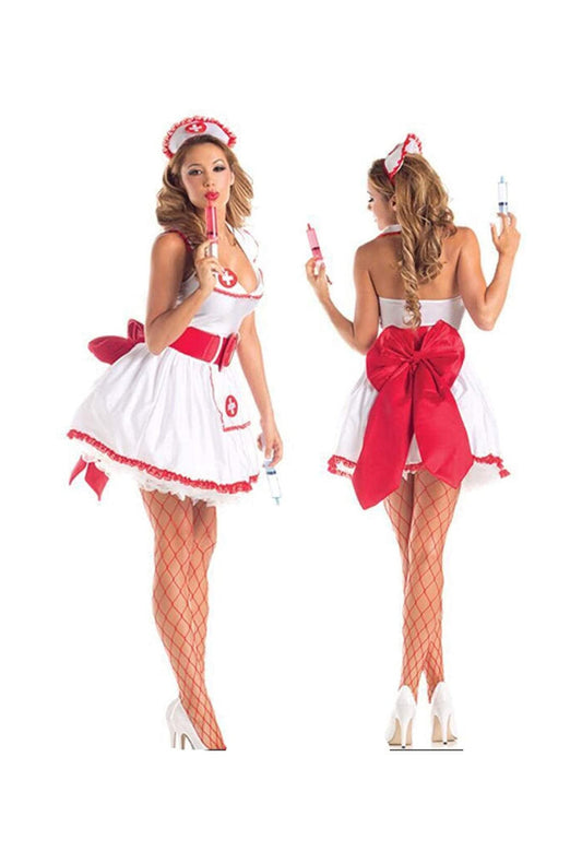 Ladies Halterneck Nurse Costume