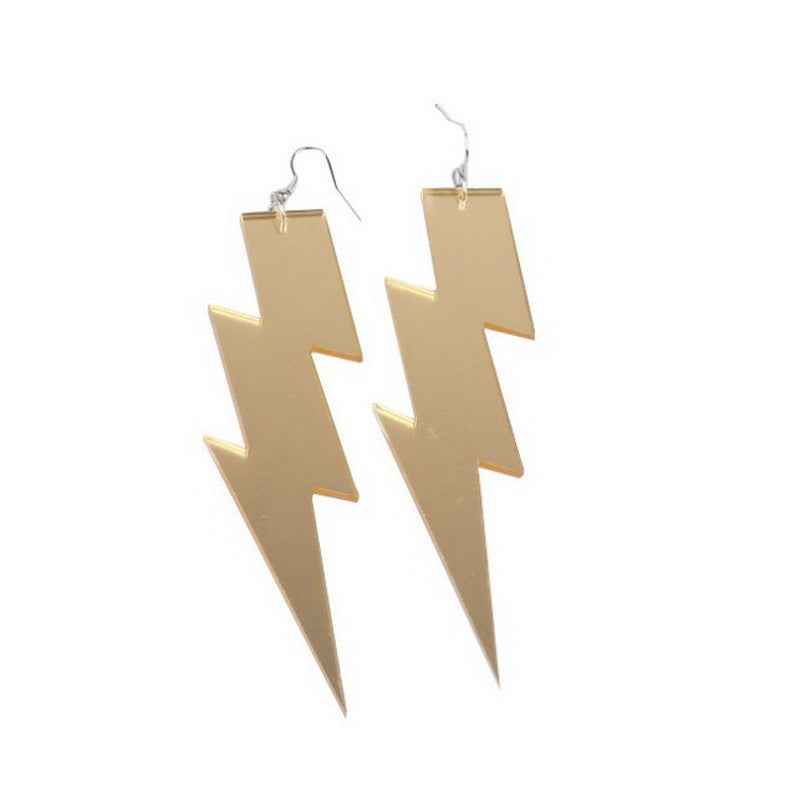 Gold Lightning Bolt Earrings