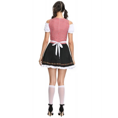 Cute Red Checked Dirndl OCW35