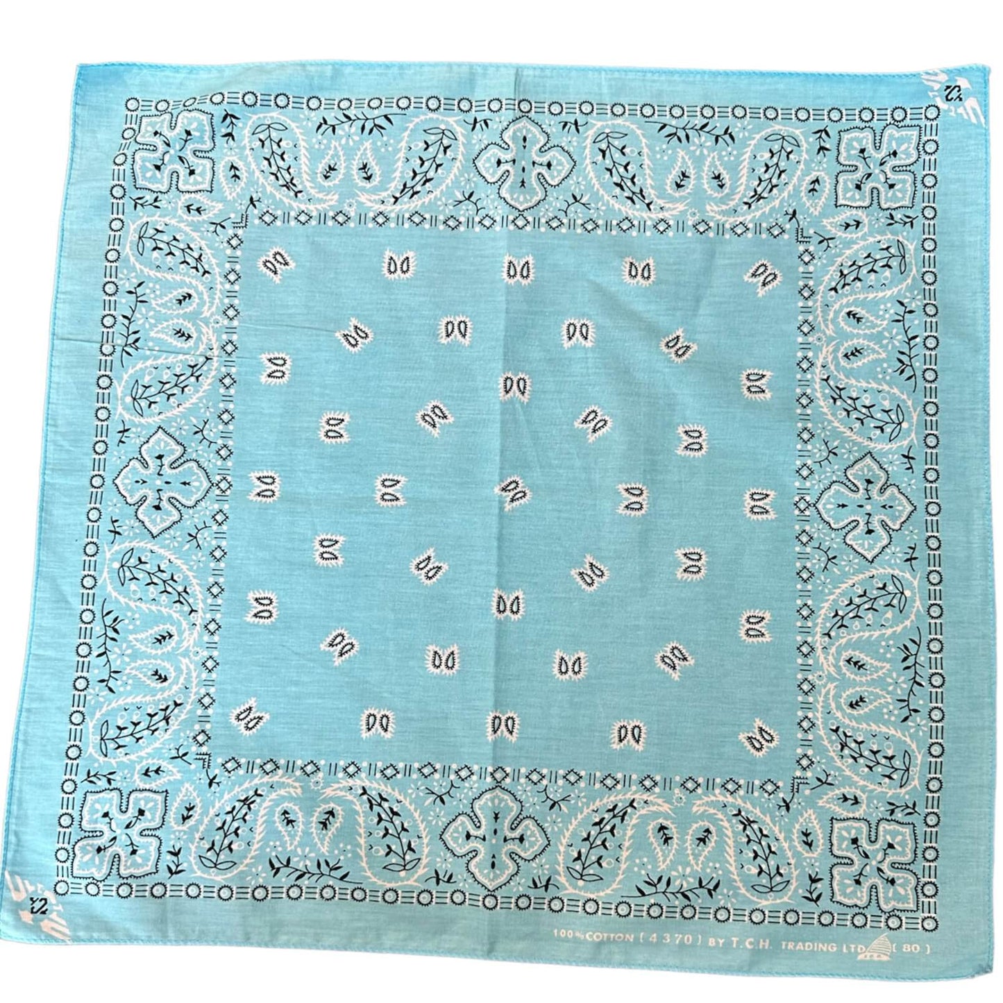 Baby blue bandana with Paisley print