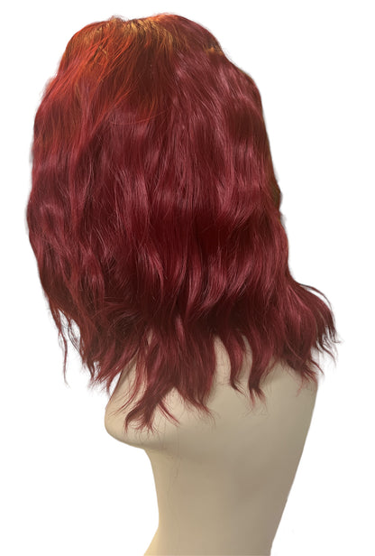 Burgundy Red Shoulder Length Loose Wave Wig