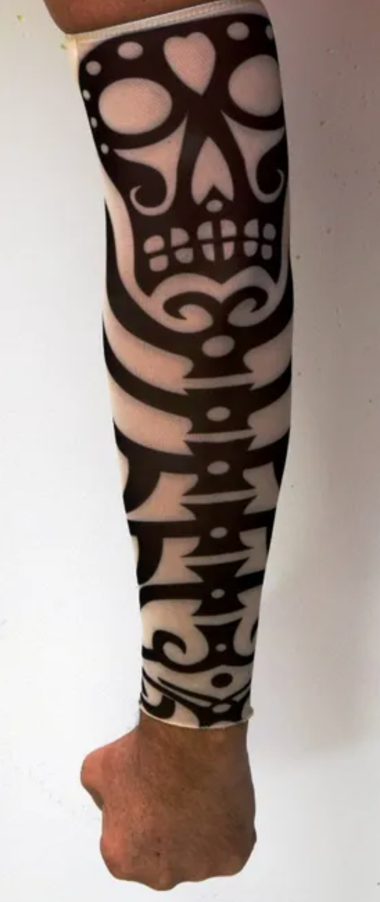 Day of the Dead Fake Tattoo Sleeve