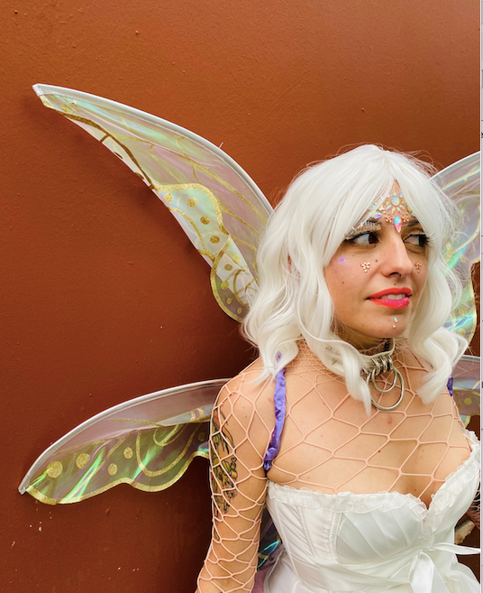 White Goth Spiked Choker with Ring
