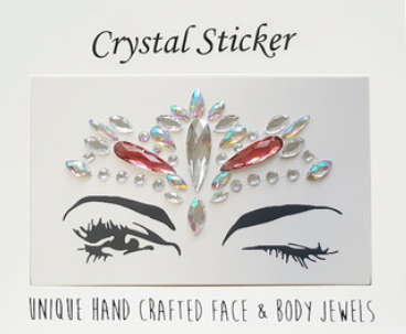 Ruby Red Crystal Face & Body Jewels