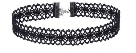 Black Crochet Lace Choker