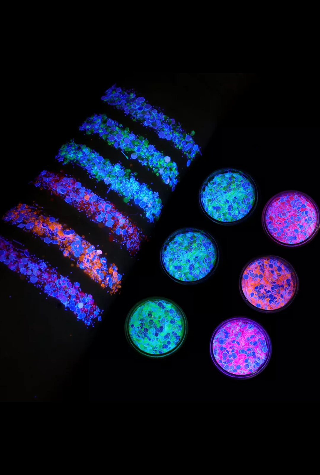 UV Iridescent Neon Green Glitter