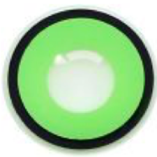 solid green contact lenses with black outer rim