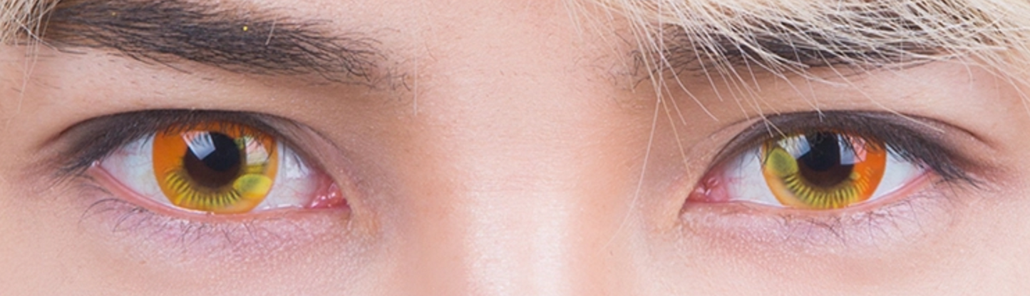 orange anime contact lenses cosplay manga halloween comic con costume