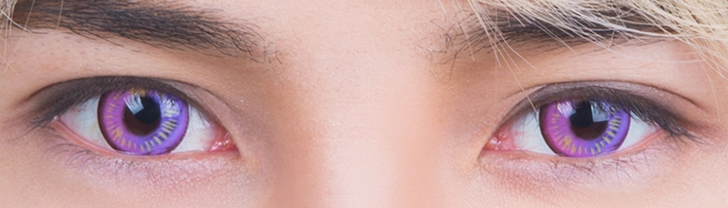 purple anime contact lenses cosplay manga halloween costume