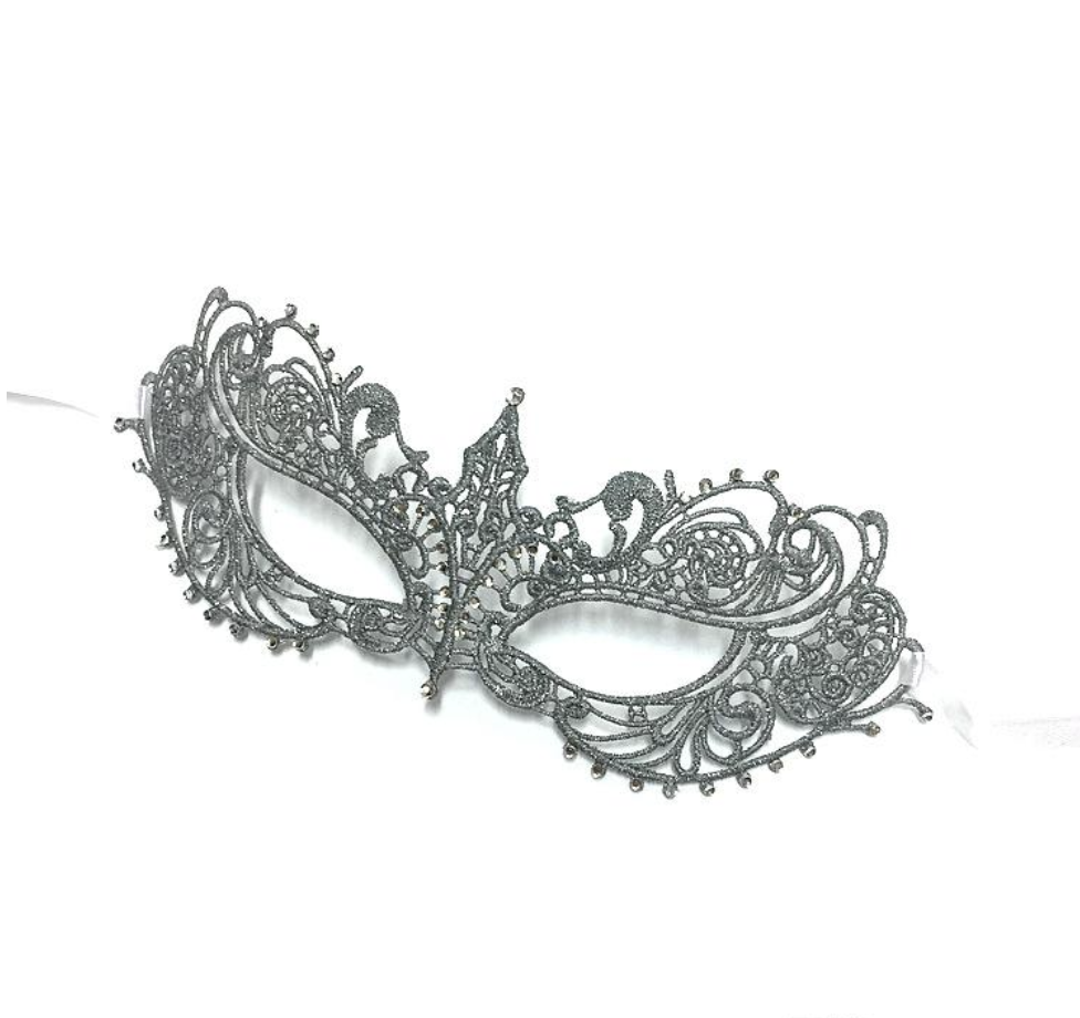 Silver Lace Masquerade Mask