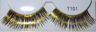 Bright Metallic Gold Fake Eyelashes