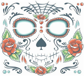 Sugar Skull Full Face Tattoo
