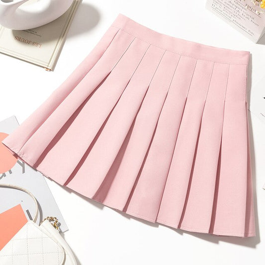 Dusty Pink Tennis Pleat Skirt