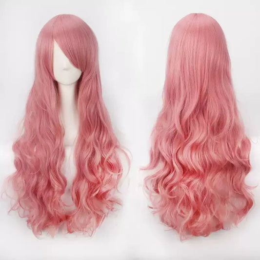 Dusty Pink Long Curly Cosplay Wig