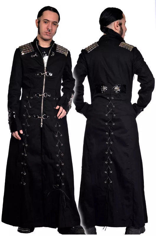 Long Goth Lace Up Coat