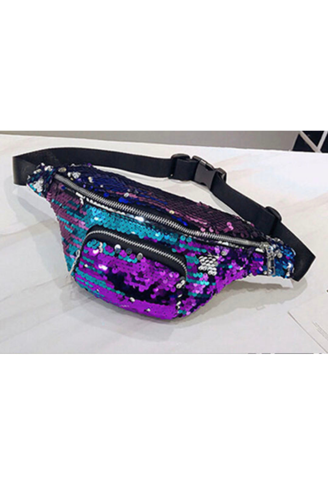 Sequin Purple & Blue Bum Bag
