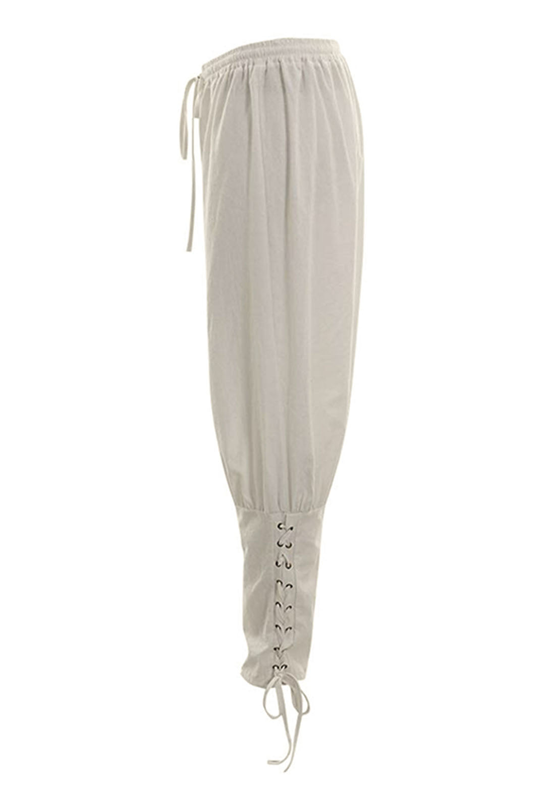 Mens Natural Lace-up Leg Pants