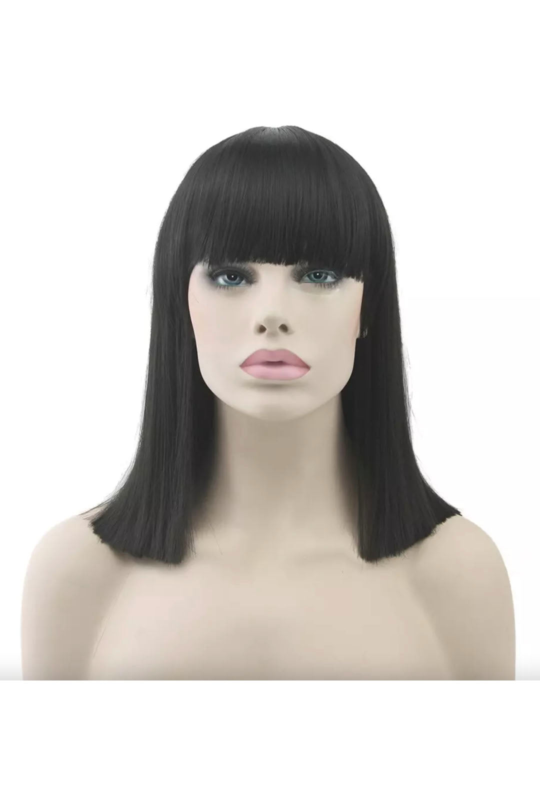 Deluxe Black Medium Bob Wig