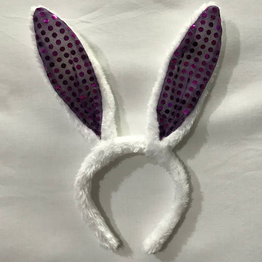 Sequin Fluffy Bunny Ears