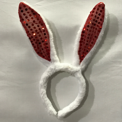 Sequin Fluffy Bunny Ears