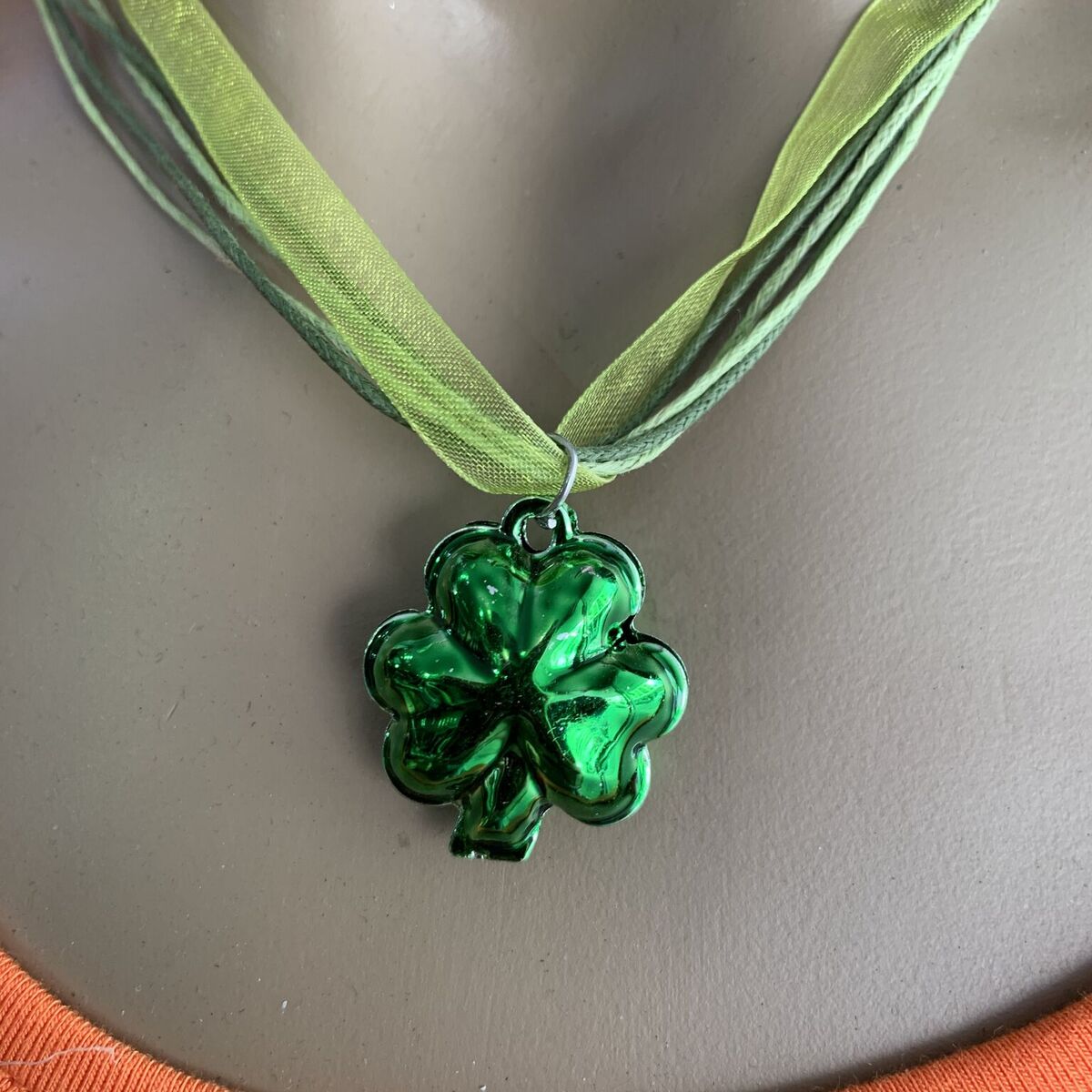 Green Shamrock Necklace