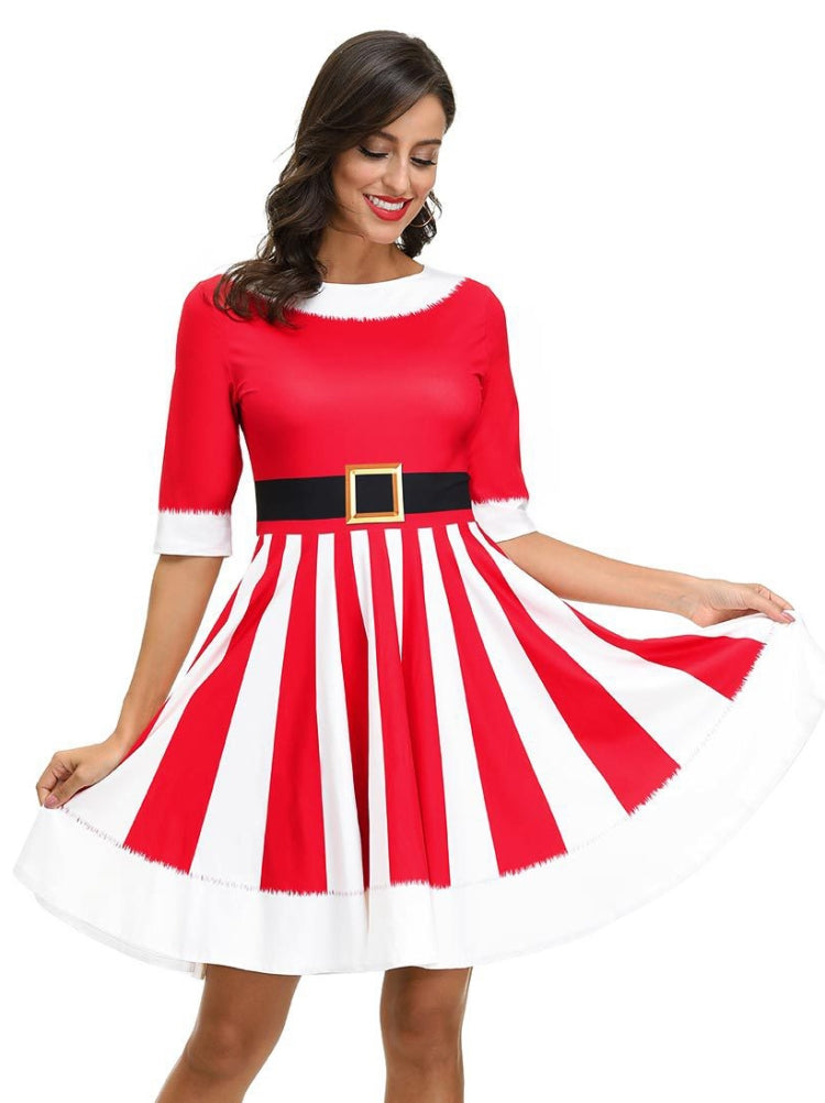 Red and White Striped Christmas Dress Hurly-Burly Red and White Striped Christmas Dress Hurly-Burly