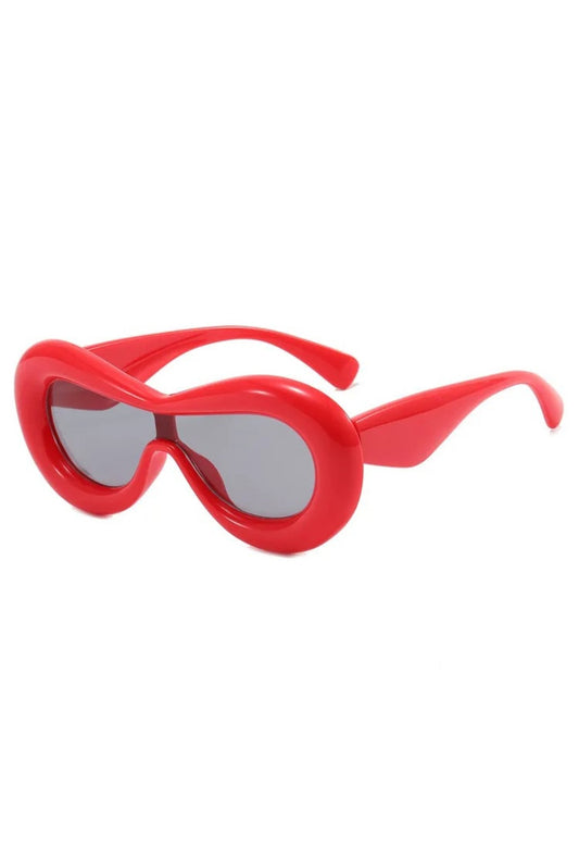 Red Inflated Frame Glasses