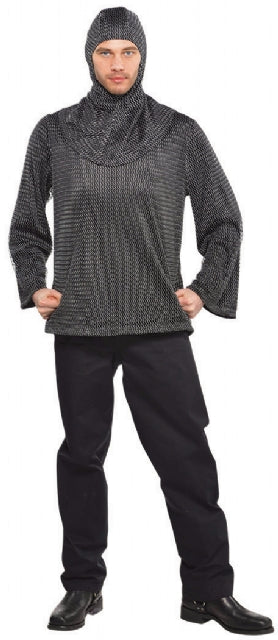 Men's Fake Chainmail Long Sleeved Top