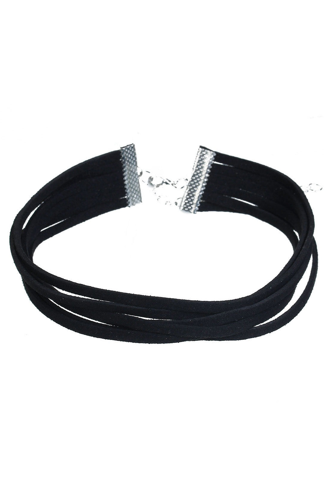 Black Multi-Cord Choker Necklace