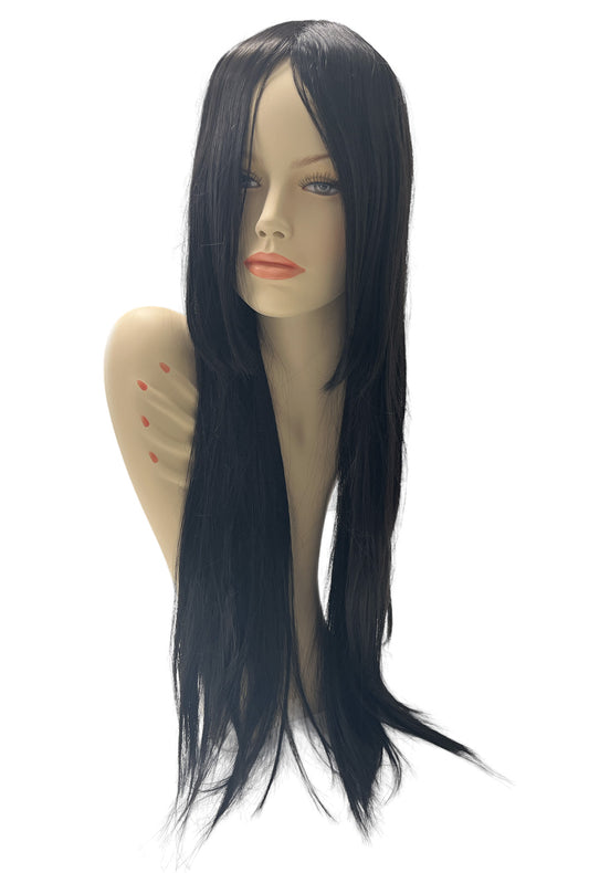 Deluxe Extra-Long Straight Black Wig