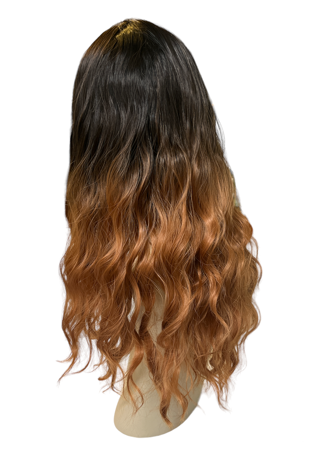 Deluxe Long Dark Brown Ombre Loose Wave Wig