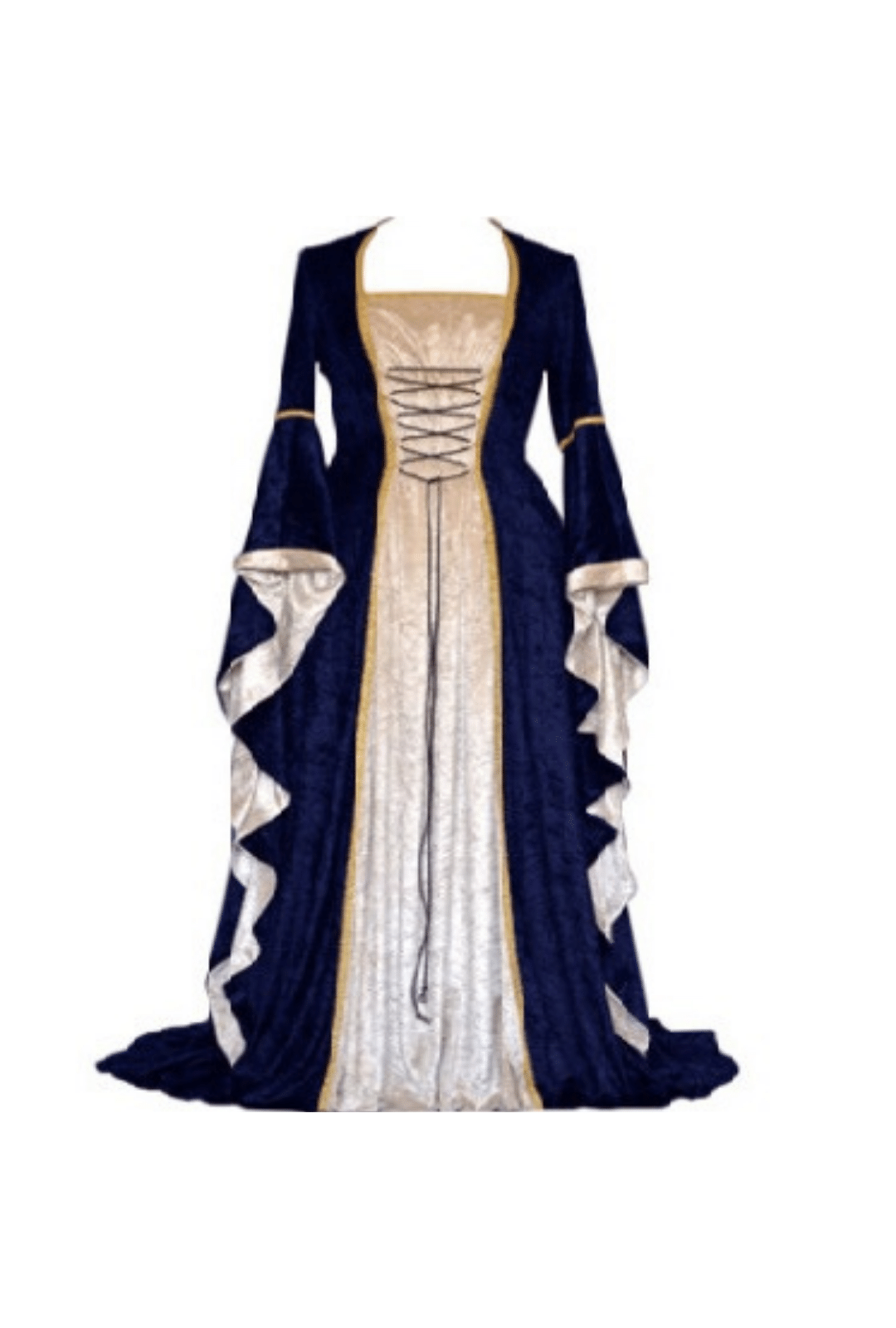 Dark Blue and Gold Velvet Medieval Dress Perth | Hurly-Burly Dark Blue and Gold Velvet Medieval Dress Perth | Hurly-Burly