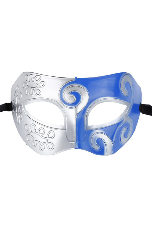 Blue and Silver Spiral Eye Mask