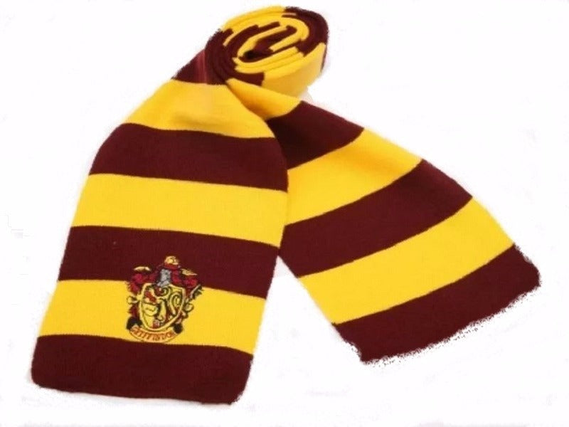gryffindor house scarf with emblem harry potter ron hermione wizard hogwarts