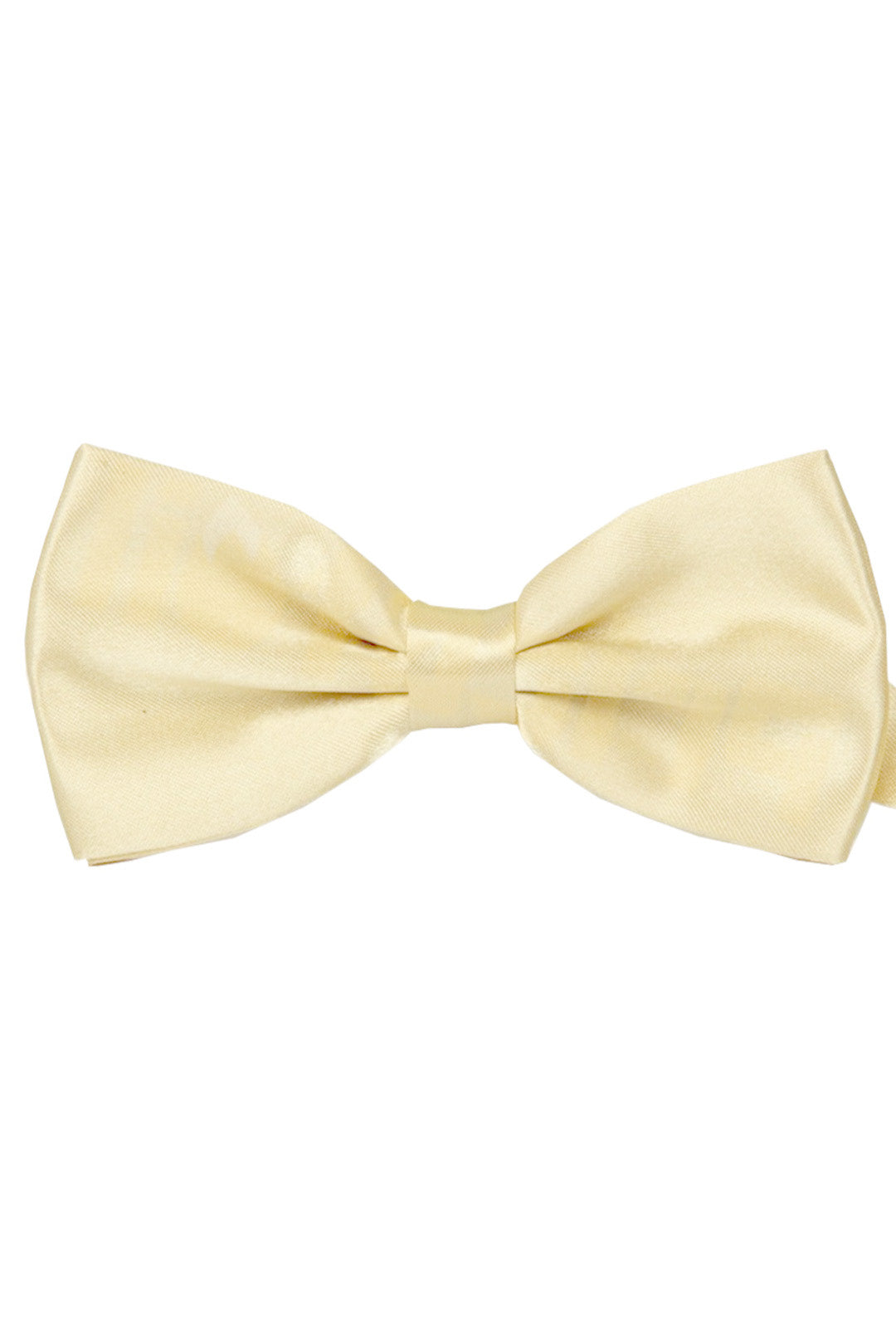 Champagne Satin Pre-Tied Bow Tie