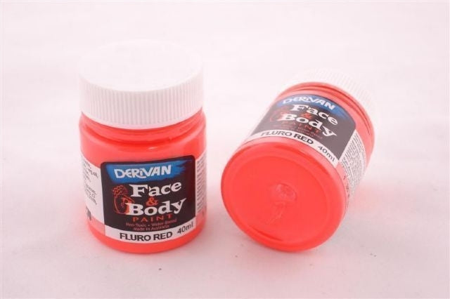 Derivan Face & Body Paint - Fluro Red