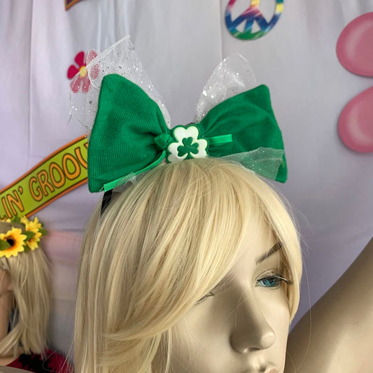 Green Bow Headband