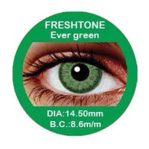 Freshtone Ever Green Colour Contact Lenses – Natural-Looking, Soft & Comfortable, Ideal for Dark Eyes. Easy to Apply, Valid for 3 Months from Opening. Buy 2 Pairs & Get 30% Off – Express Shipping Australia-Wide
