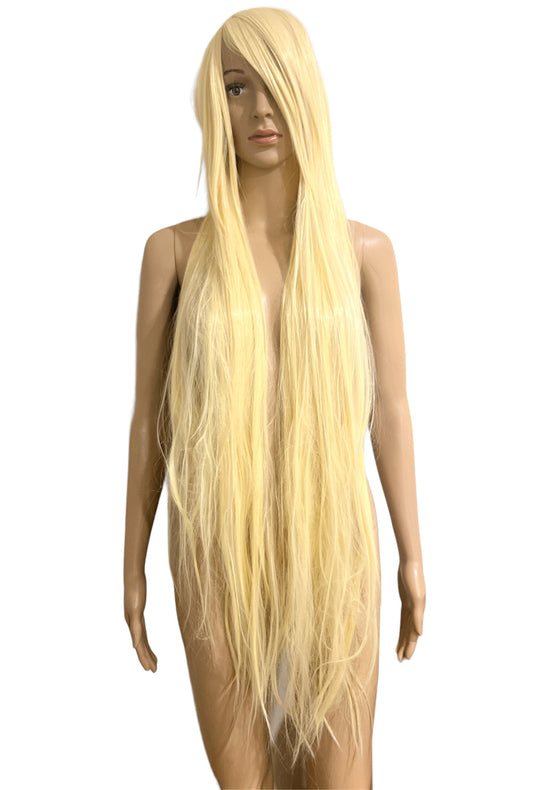 Deluxe Extra-Long Blonde Straight Wig