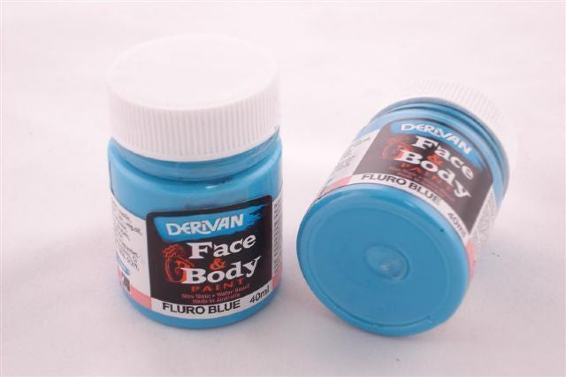 Derivan Face & Body Paint 40ml - Fluro Blue