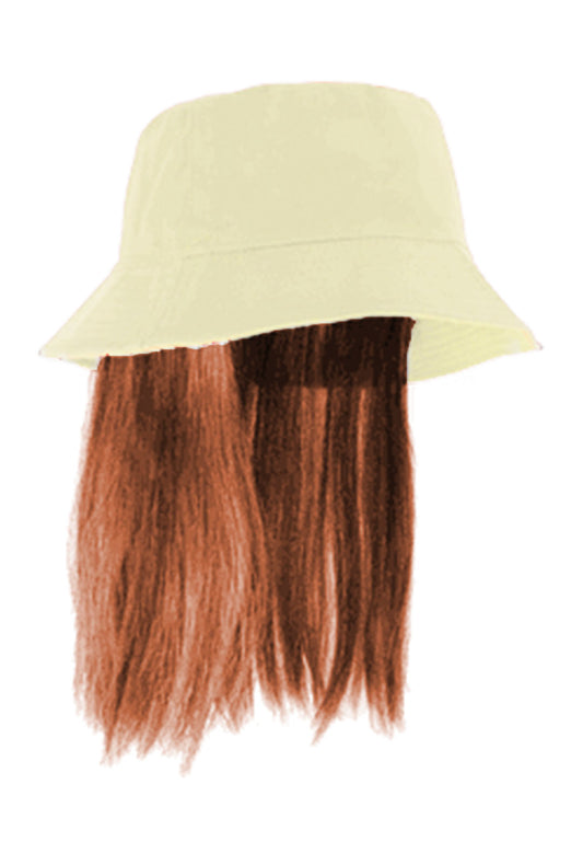 Bucket Hat and Mullet Wig
