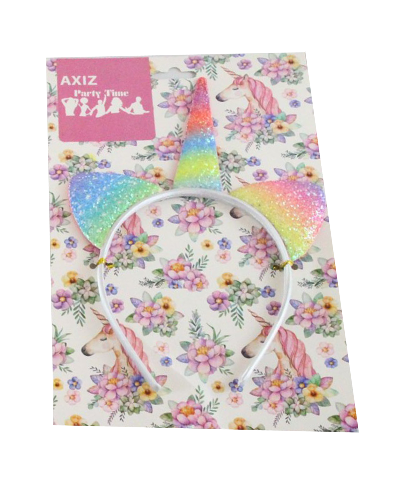 Pastel Rainbow Glitter Unicorn Headband