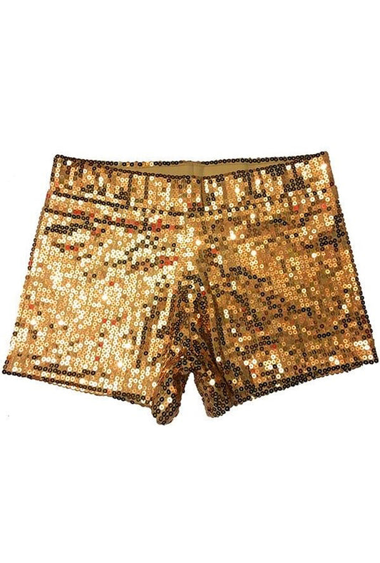Deluxe Sequin Gold Shorts