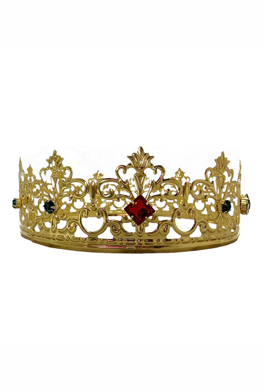 Gold Crown with Coloured Gems